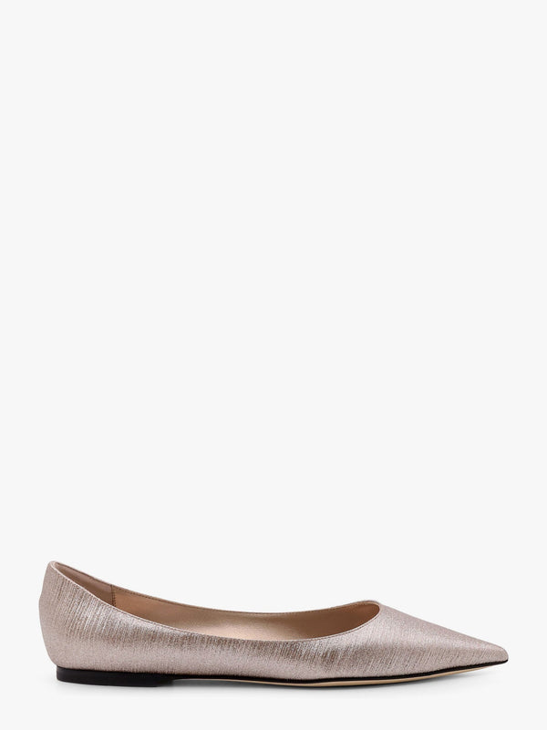 Laminated leather ballerinas with rhinestones
