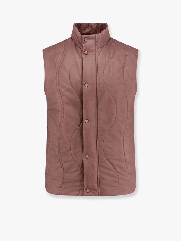 Laminar padded and quilted sleeveless jacket