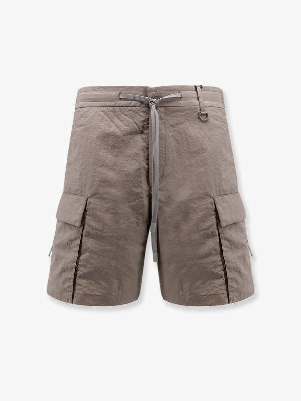 Laminar cargo nylon bermuda shorts