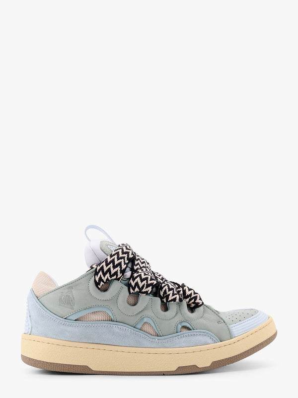 Curb leather, suede and mesh sneakers
