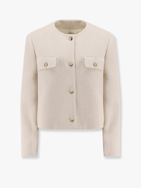 Blazer with metal buttons and lurex effect