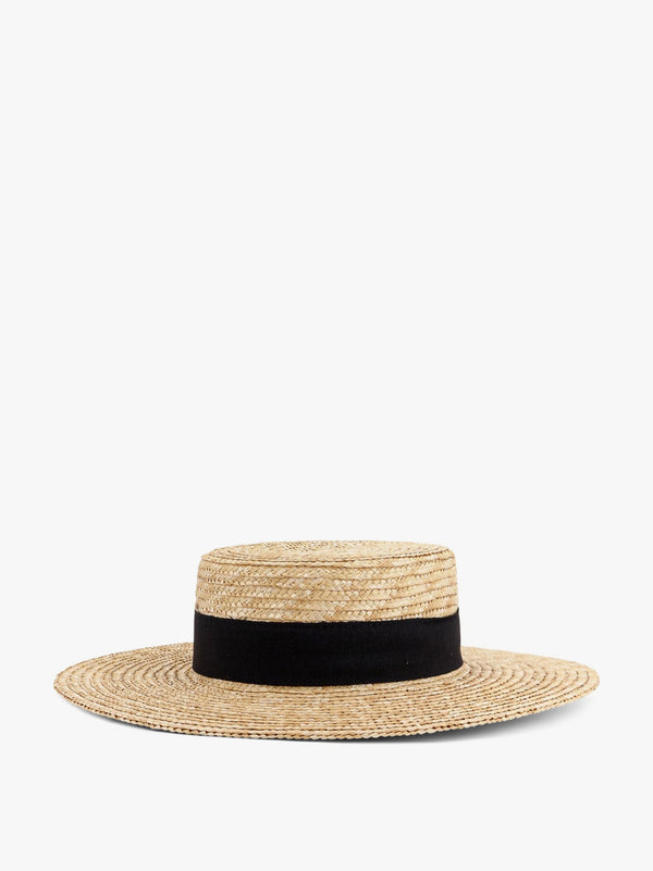 Rafia hat with band