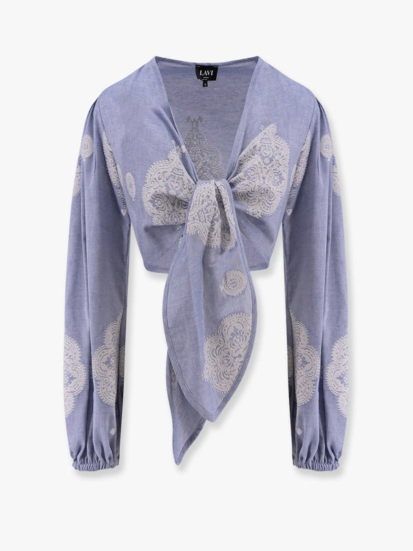 Bucaneve cotton blend shirt with embroidery