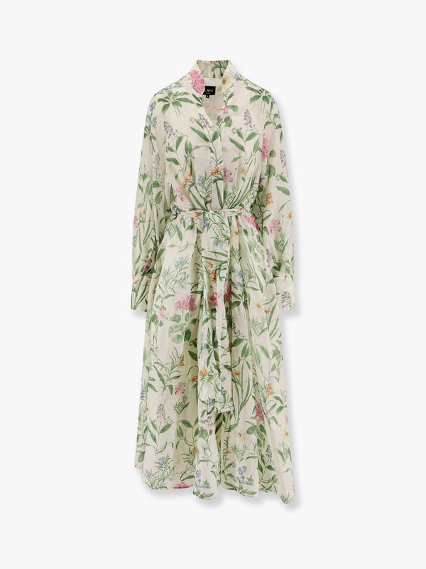 Artemisia ramie long dress with cotton petticoat