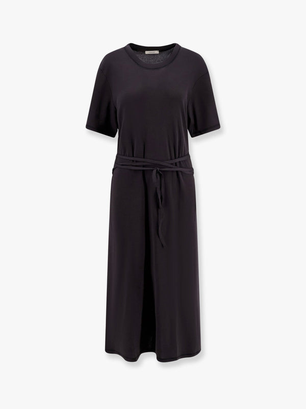 Cotton t-shirt dress with belt
