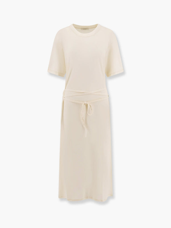 Cotton t-shirt dress with belt