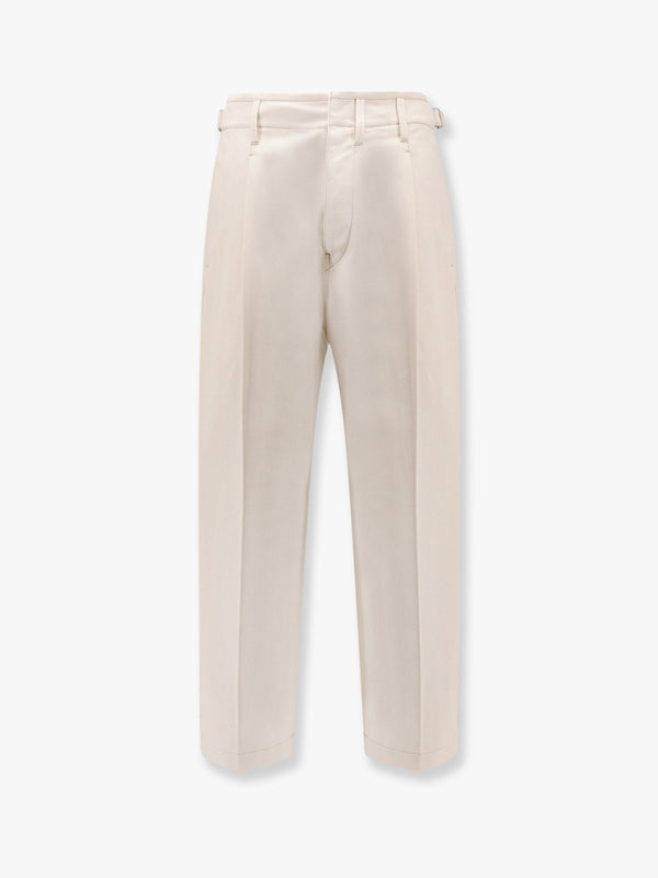 Pleated carrot denim trouser