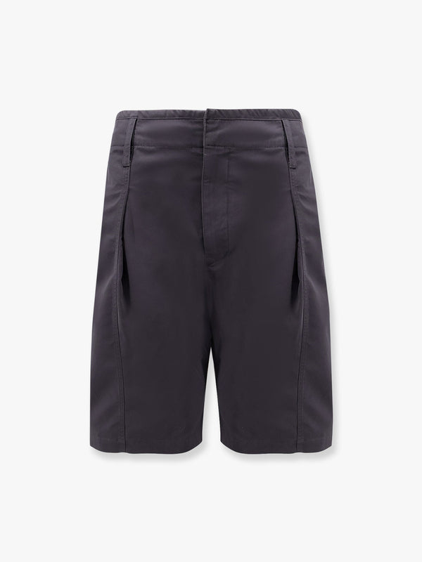Cotton shorts with maxi pleats