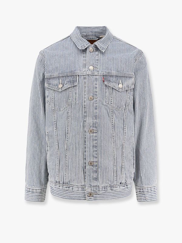 Relaxed striped cotton jacket