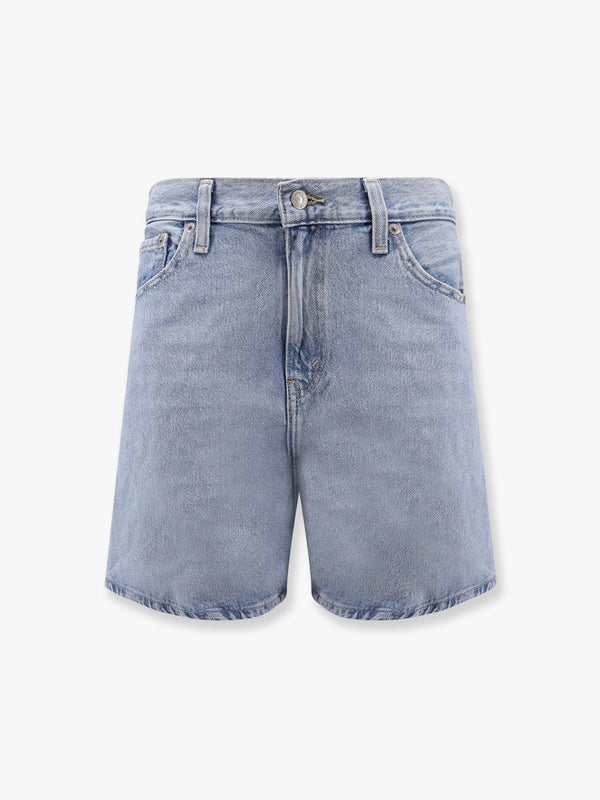 High baggy denim shorts