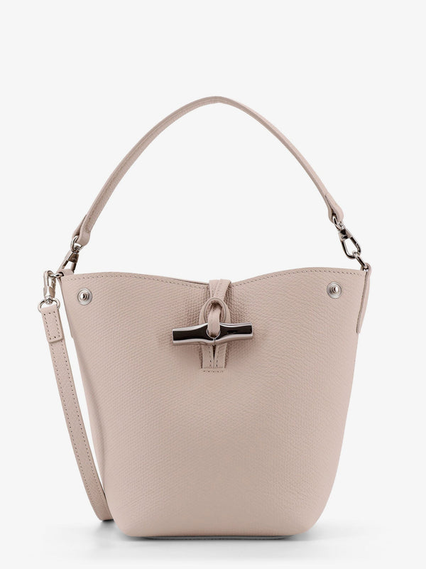 Le roseau leather bag with lateral snap buttons