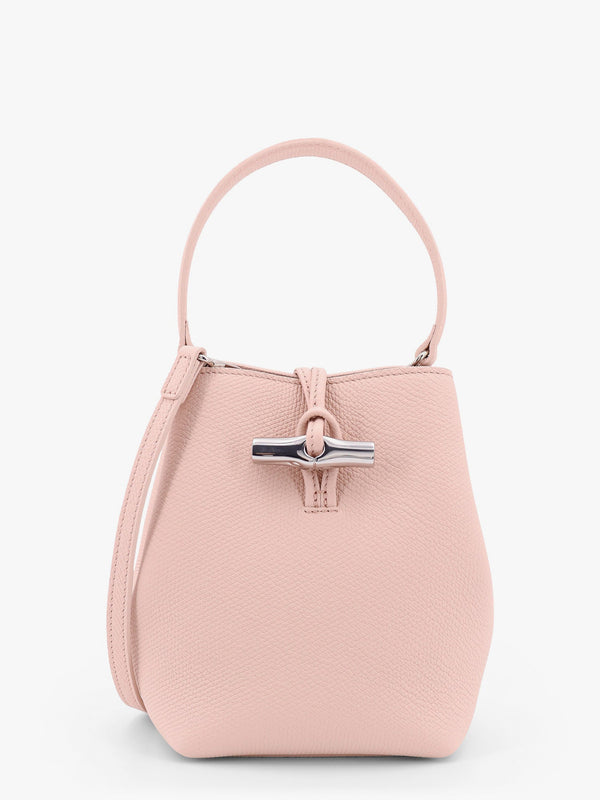Le roseau leather bag with lateral snap buttons
