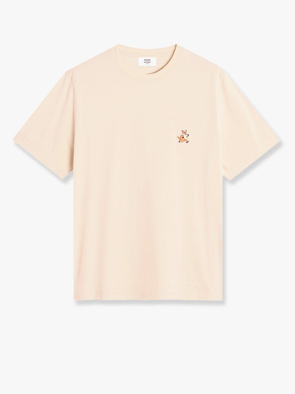Maison Kitsune Cotton T-Shirt With Iconic Patch On The Front