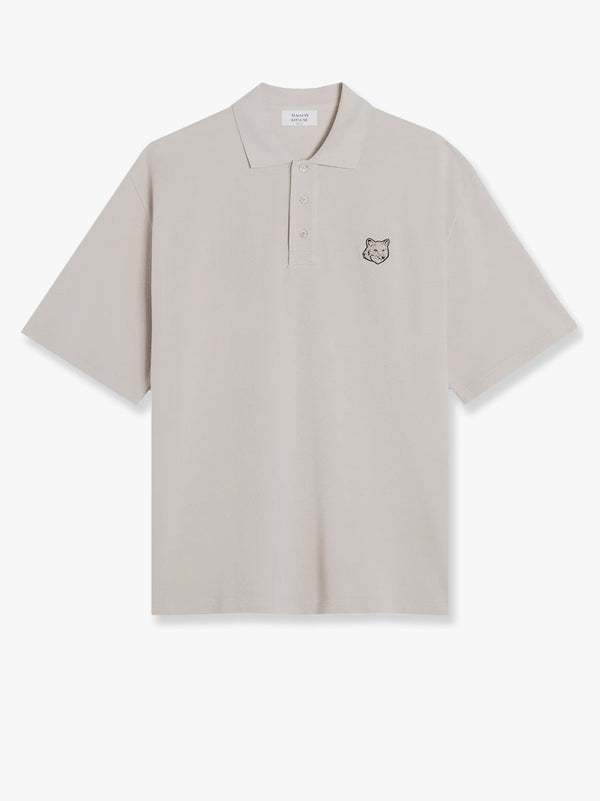 Maison Kitsune Cotton Polo Shirt With Bold Fox Head Patch