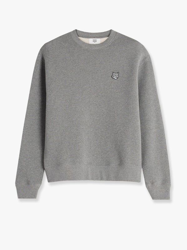 Maison Kitsune Cotton Sweatshirt With Bold Fox Head Patch