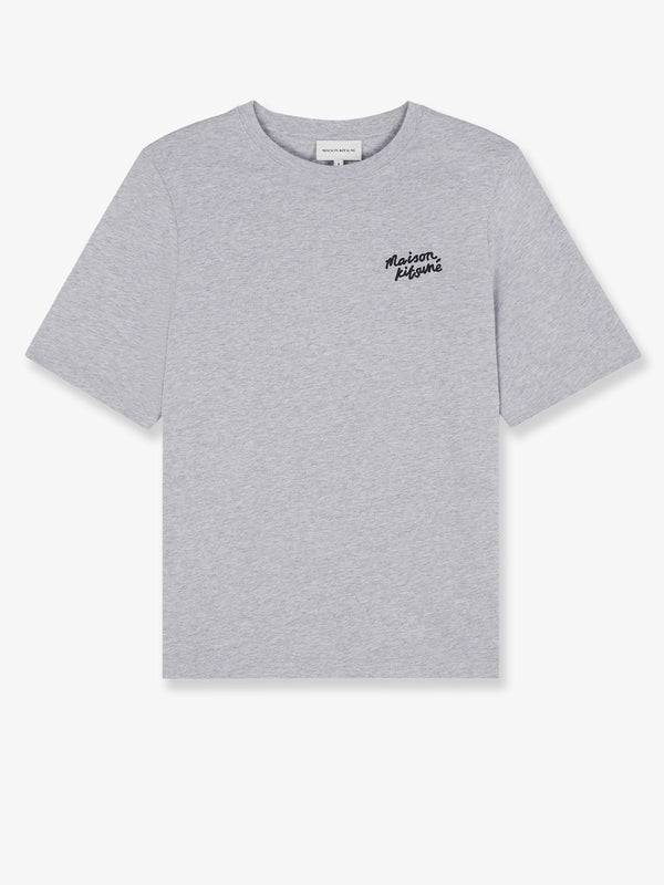 Maison Kitsune Cotton T-Shirt With Lettering Logo