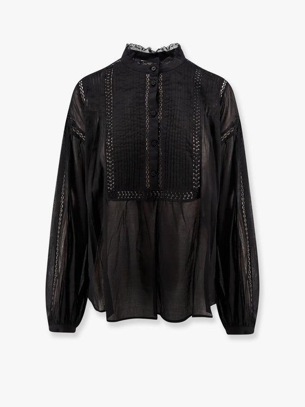 Disia cotton shirt with lace inserts