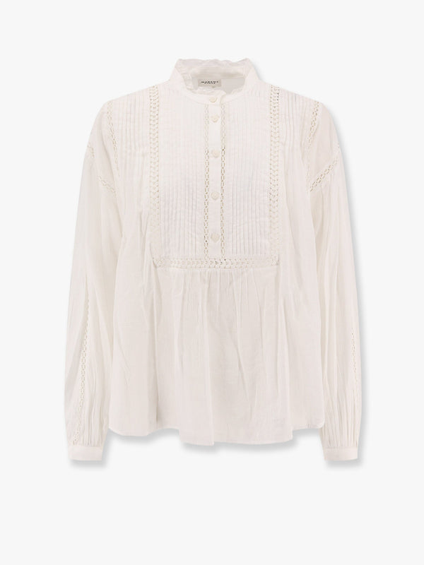 Disia cotton shirt with lace inserts