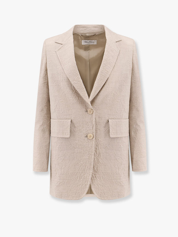Acacia 1234 max mara sfilata  wool blazer with rippled appearance