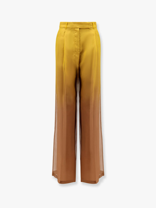 Max Mara Baffo Silk Trousers With Shaded Effect