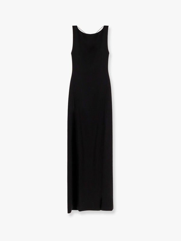 Max Mara Creso Long Dress With Jewelry Chain Detail On The Back