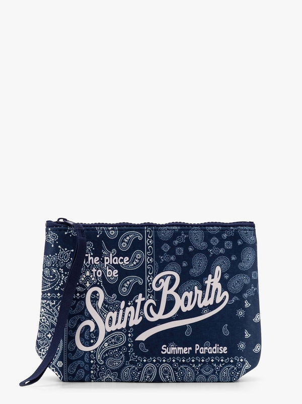 Aline pochette with bandana plaid print