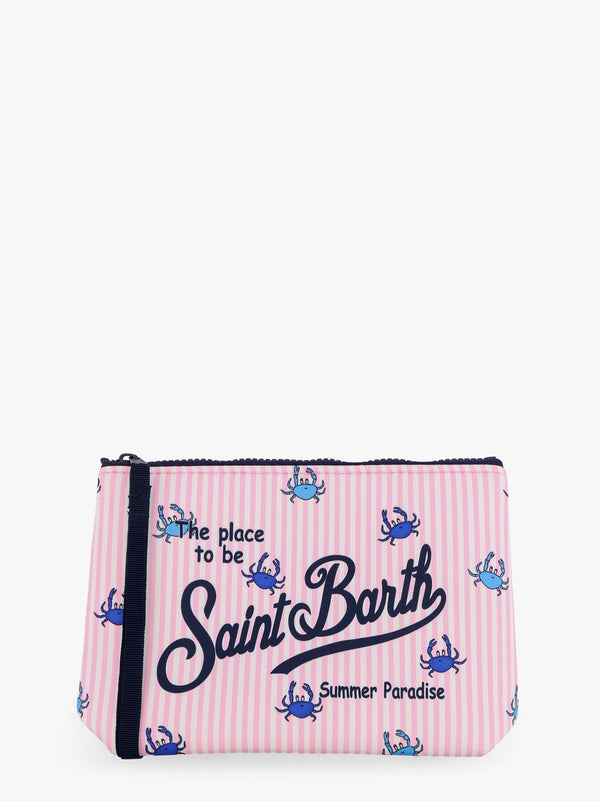 Aline pochette with crabs stripes print