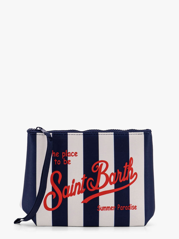 Aline pochette with stripes pop print
