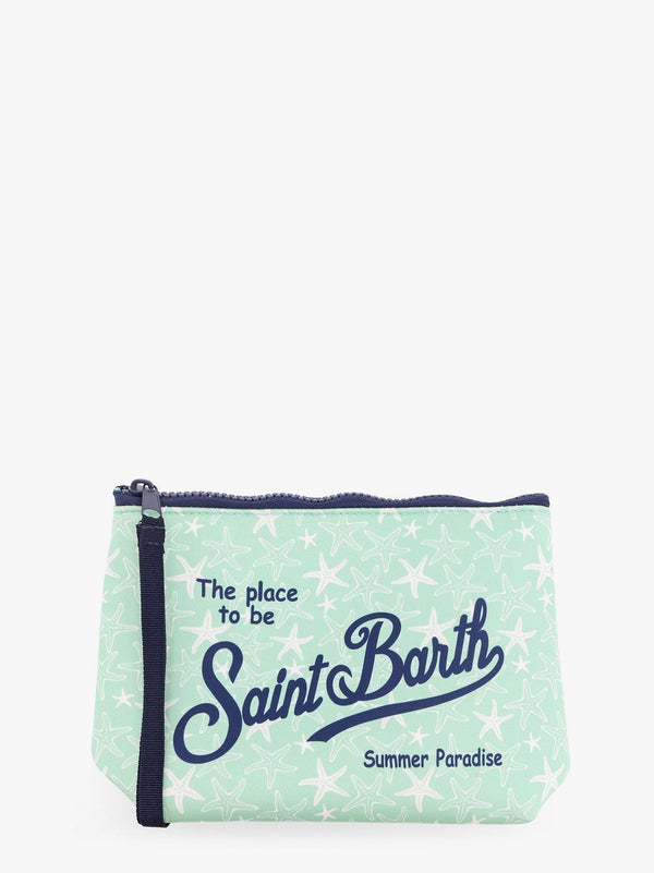 Aline pochette with tropical shell print