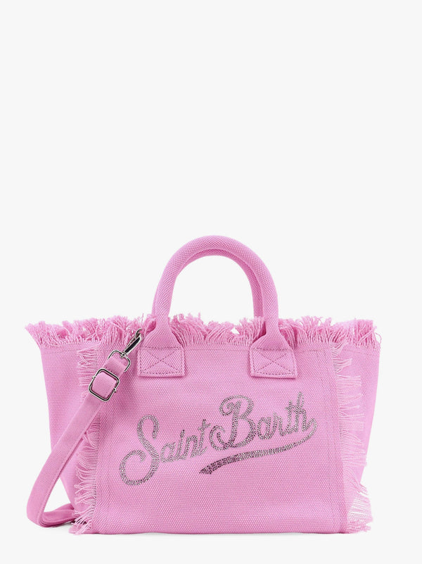 Colette cotton handbag with rhinestones logo