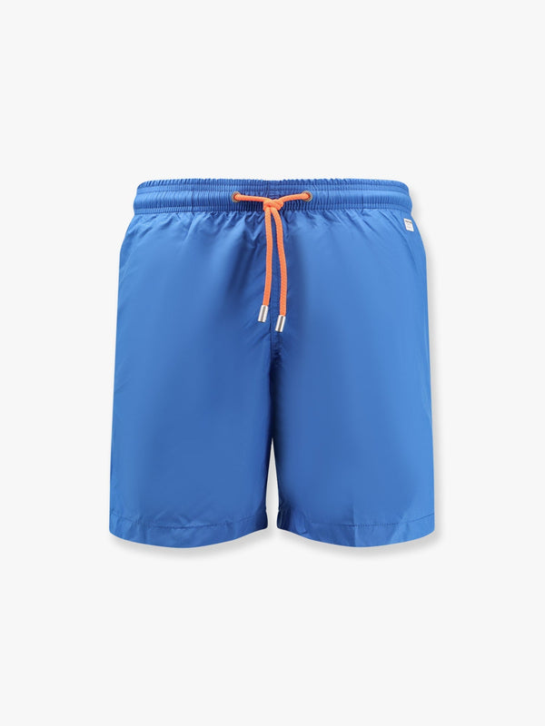 Lighting Pantone swim trunks with logo patch