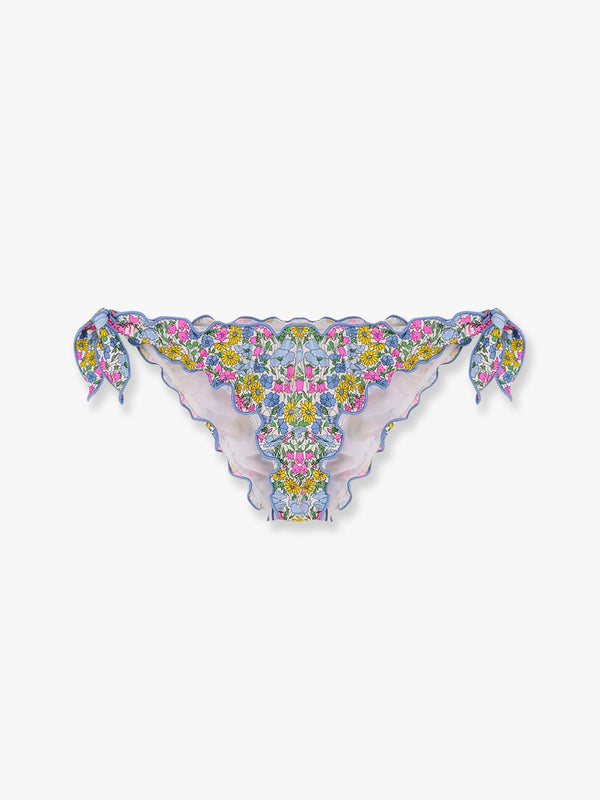 Moon bikini slip with poppy and daisy print