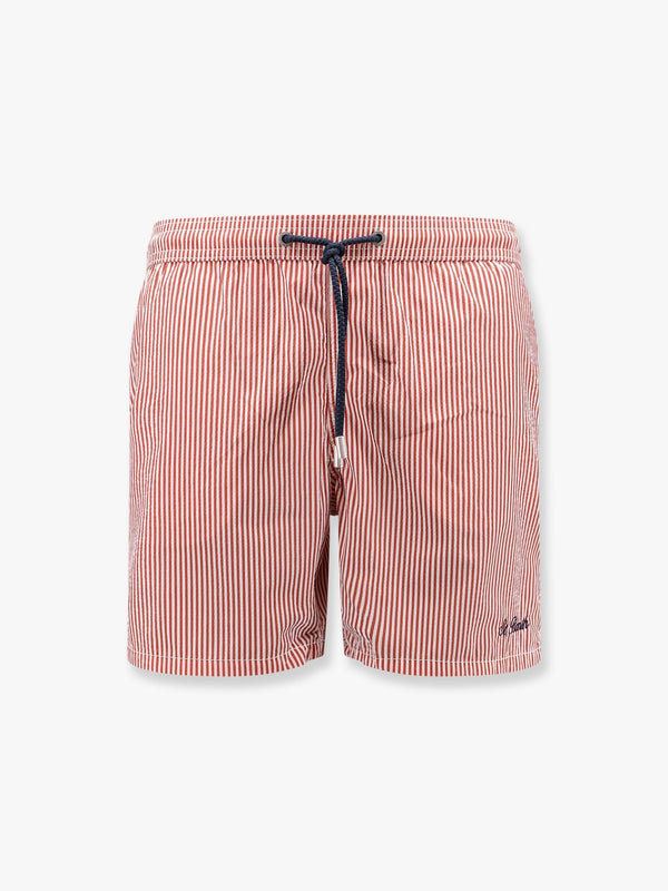 Patmos swim trunks with seersucker stripes print