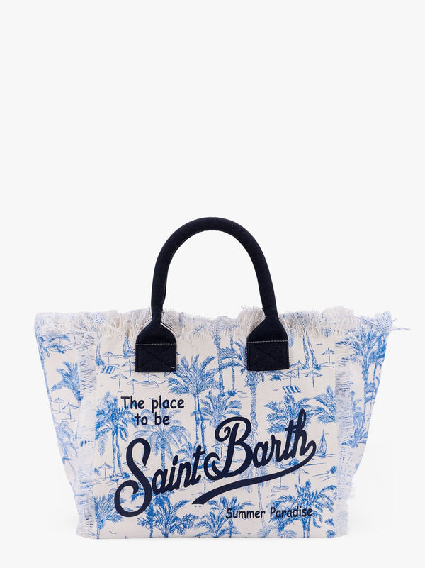 Vanity cotton handbag with logo print