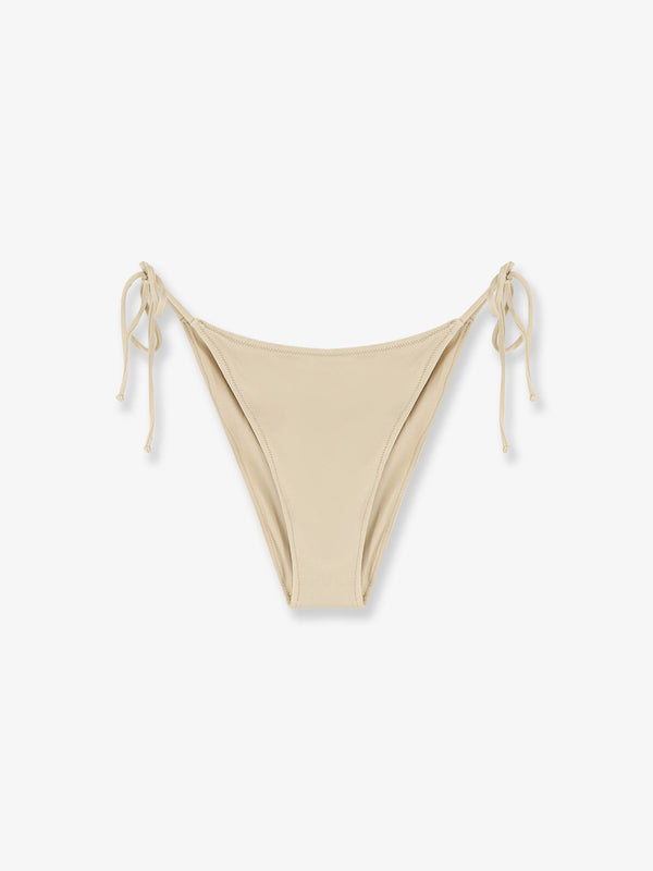 Mc2 Saint Barth Virgo Shiny Bikini Slip With Logo Detail