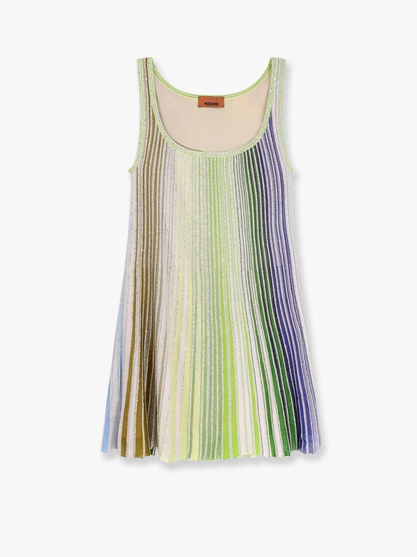 Multicolor viscose blend short dress