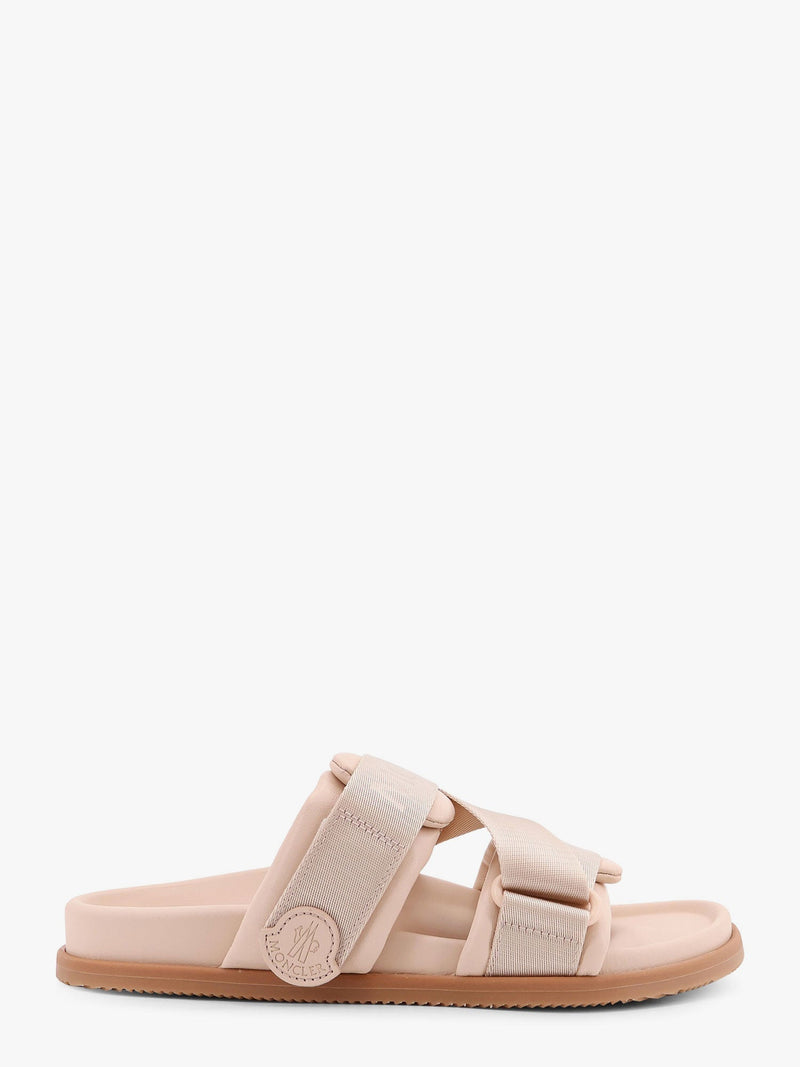 Moncler Moncler Mon Summer Leather Sandals Pink Women - World Class Fashion