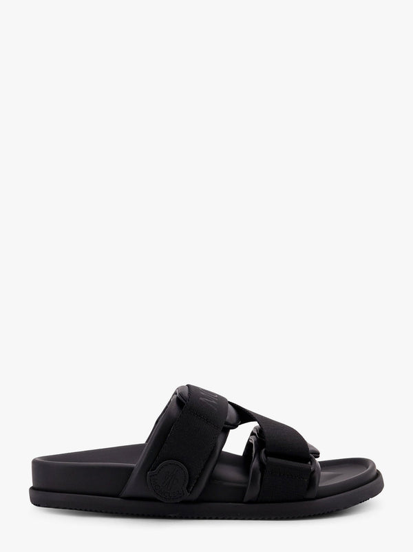 Moncler Mon Summer Leather Sandals With Nylon Details