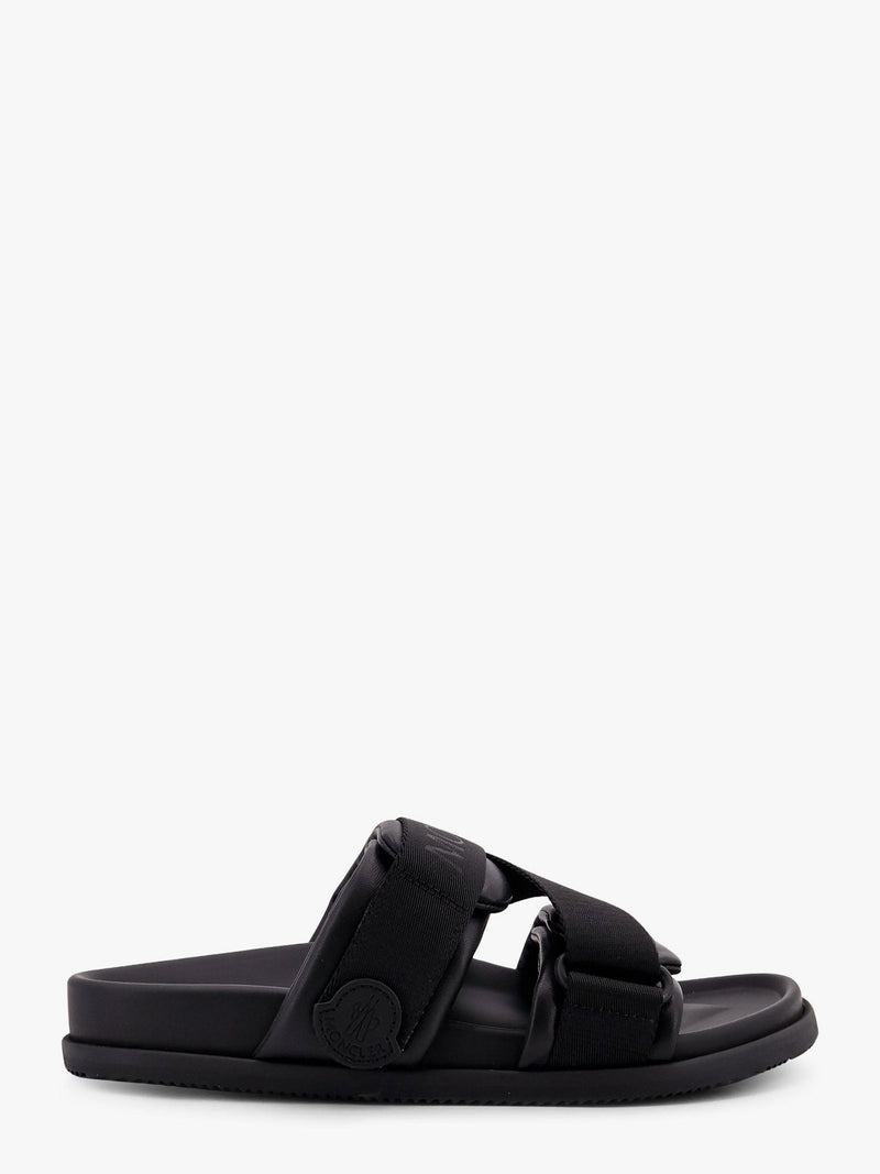 Moncler Moncler Mon Summer Leather Sandals Black Women - World Class Fashion