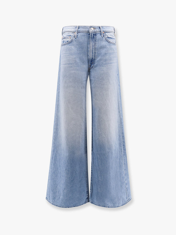 Mother Cotton Blend Jeans Wirh Back Logo Label