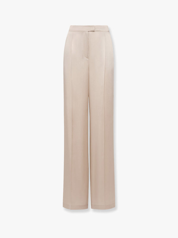 Satin trousers with wide leg