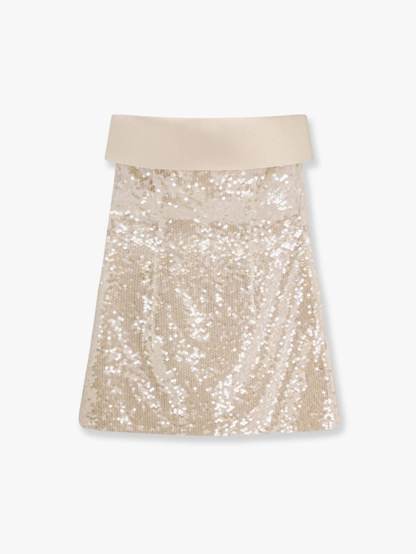 Mini dress with all-over sequins