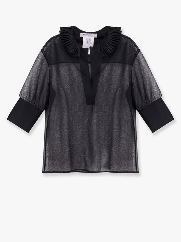 Transparent voile shirt