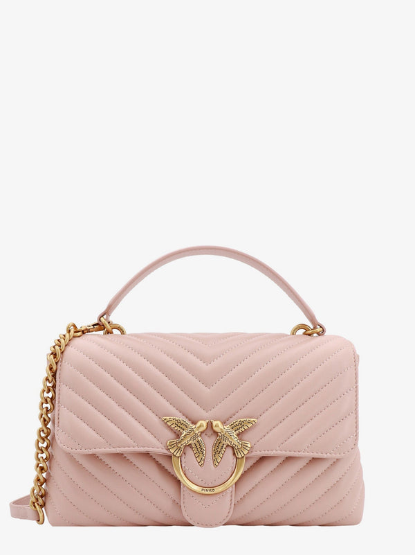 Love lady matelassé leather handbag with love birds buckle