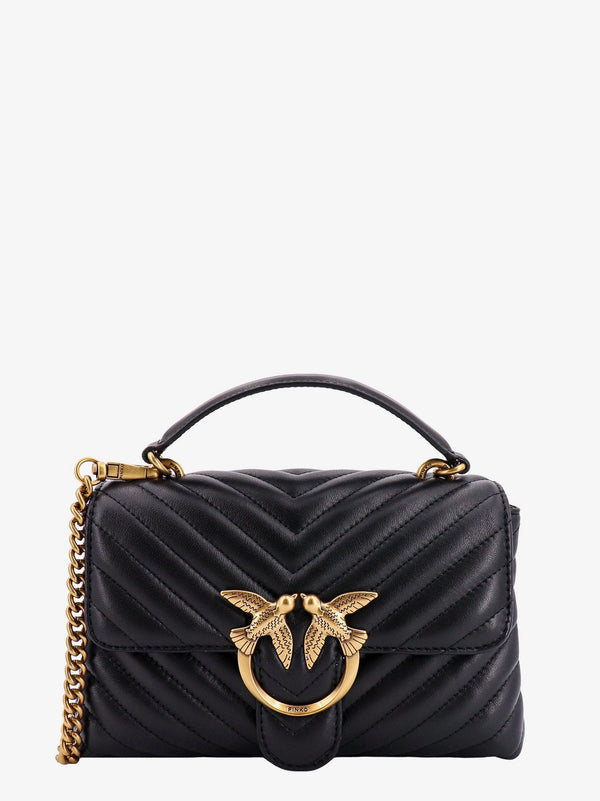 Matelassé leather handbag with iconic love birds buckle