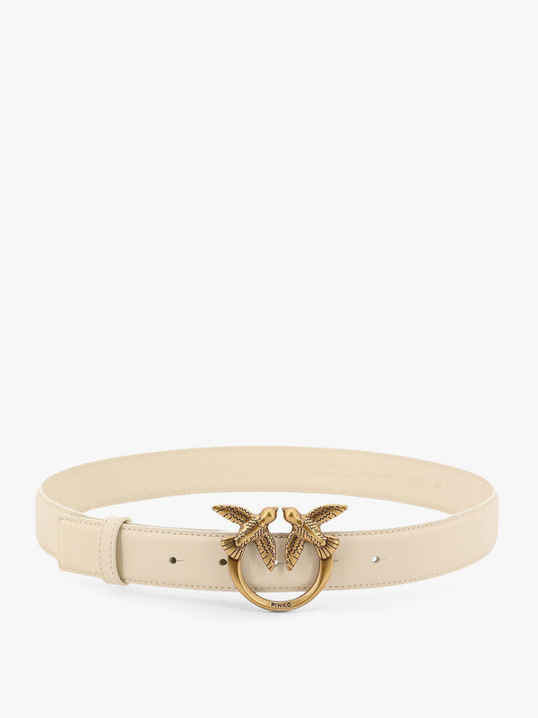 Berry leather belt