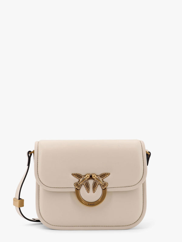 Pinko Love Box Leather Crossbody Bag