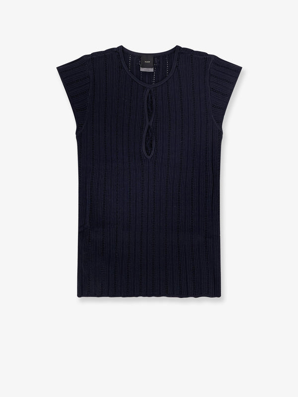 Pinko Tofane Ribbed Viscose Blend Sweater