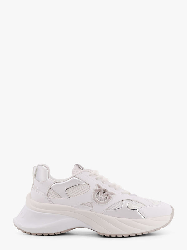 Ariel leather mesh and leather sneakers with love birds detail