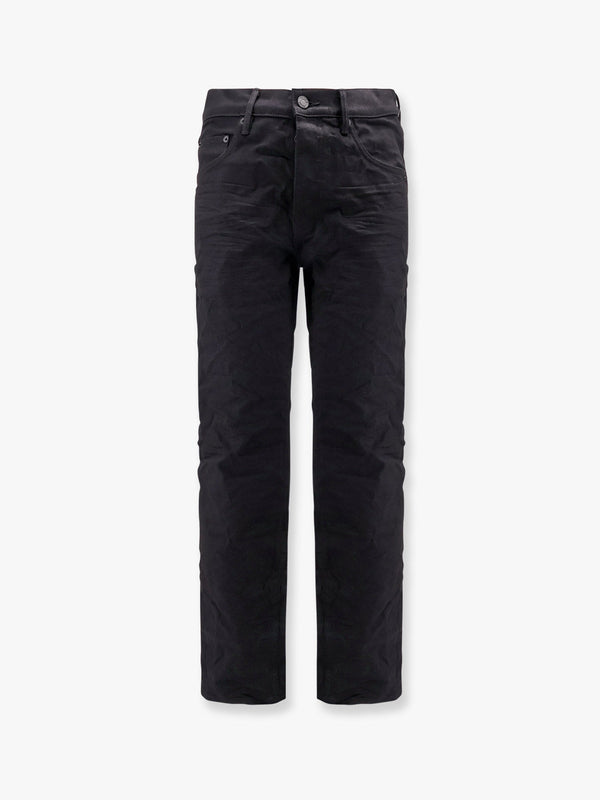 Black Raw Slim Straight Jeans